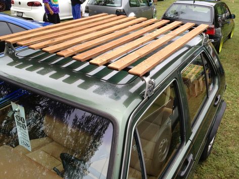 Roof Rack Ideas, Bronco Mods, Bobbie Draper, Roof Rack Ideas Off Road, Diy Roof Rack, Vw Beetle Roof Rack, Wood Roof Rack, Jeep Roof Rack, Camper Shell Roof Rack