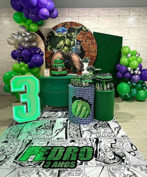 Hulk Birthday Party Decorations, Hulk Theme Party, Incredible Hulk Birthday Party, Hulk Birthday Party, Hulk Theme, Hulk 3, Hulk Birthday Parties, Hulk Party, Hulk Birthday