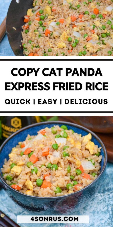 Small Batch Fried Rice, Panda Express Rice Recipe, Panda Express Fried Rice Recipe Copycat, Panda Fried Rice Recipe, Panda Express Fried Rice Recipe, Panda Express Rice, Rice Cooker Fried Rice, Panda Express Fried Rice, Fusion Cooking