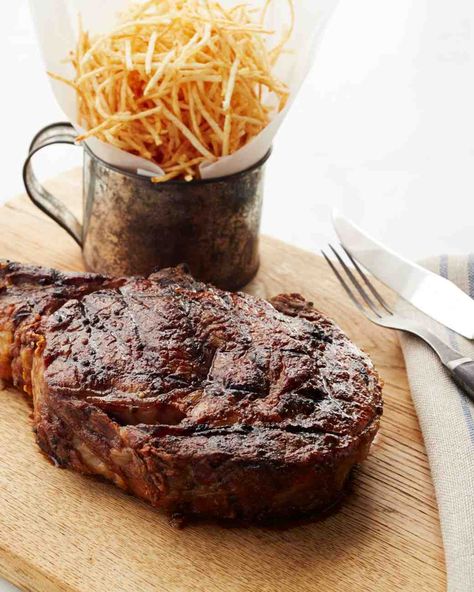 Grilled Cowboy Steak Recipe Martha Stewart Cooking School, Cowboy Steak, Pbs Food, Martha Stewart Recipes, Grilled Steak Recipes, Steak Recipe, Grilled Steak, How To Grill Steak, Cooking School