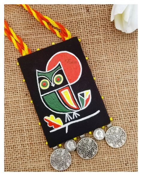 •|| CHITRA || চিত্র ||• 2️⃣ Hand-painted Neckpiece 🎨🖌️ Colour Customisable! DM for details 🩷 . . . . . . . . . . . . . [handcrafted, handmade jewelry, hand painted, big size pendant, big size necklace, customised necklace, hand-painted gifts, handcrafted, handmade with love, handmade gifts, neckpiece, fabric jewellery, sustainable fashion summer collection, daily wear earrings, hand-painted jewelry, hand-painted necklace, necklace lover, diy necklace, necklace collection, handmade necklace, s... Statement Necklace Diy, Hand Painted Jewellery, Jewellery Minimal, Daily Wear Earrings, Painted Gifts, Trending Jewellery, Painted Necklace, Diy Jewelry Set, Diy Jewellery Designs