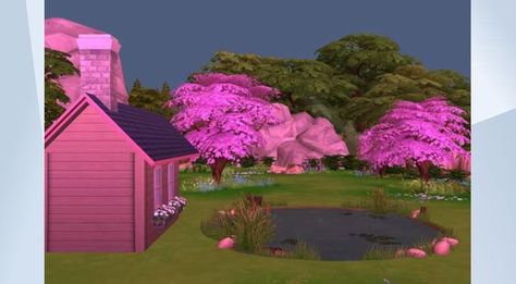 Check out this lot in The Sims 4 Gallery! - Sylvan Glade lot - a nice hideaway. #NoCC Sims 4 Gallery, The Sims 4, The Sims, Sims 4, Cabin, Outdoor Decor