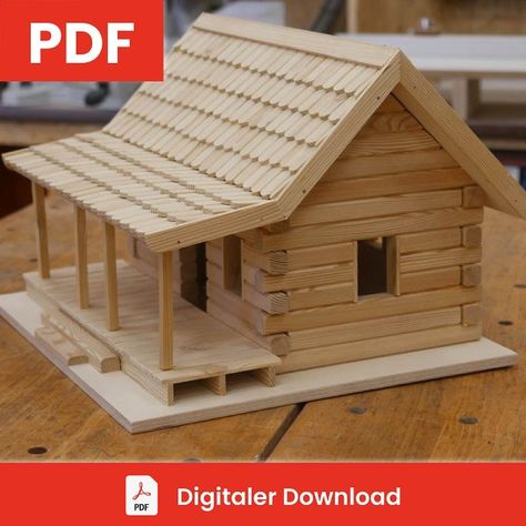 Birdhouse Diy, Diy Craft Hacks, Popsicle Stick Crafts House, Popsicle Stick Houses, Craft Hacks, Cabin Crafts, Homemade Bird Houses, Popsicle Crafts, A Frame House Plans