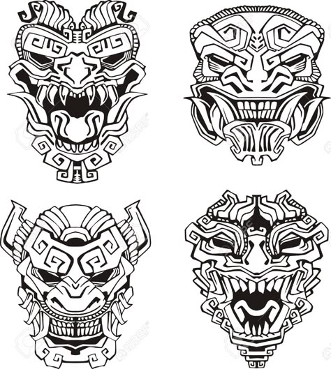 Mask Tattoos, Herren Hand Tattoos, Aztec Mask, Aztec Tattoos, Totem Tattoo, Aztec Tattoo Designs, Maori Tattoos, Marquesan Tattoos, Maori Tattoo Designs