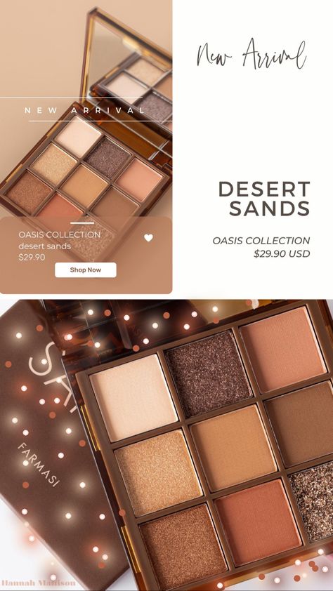 I’m obsessed with this new eyeshadow palette!!!✨ Desert Sands is part of the new Oasis Collection… check it out now by clicking the link! #glam #farmasi #makeup #beautyinfluencer #browneyemakeup #glam #makeupoftheday #beautyproducts Farmasi Desert Sands, Farmasi Join My Team Graphic, Farmasi Graphics, Farmasi Makeup, Double Lashes, New Eyeshadow Palettes, Raspberry Tea, Small Business Quotes, Rose Lipstick