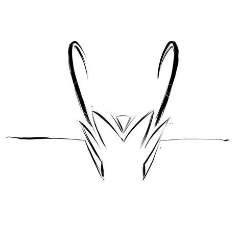 Simple Loki Tattoo, Marvel Tattoo Minimalist, Loki Inspired Tattoo, Loki Horns Tattoo, Bucky Tattoo, Marvel Inspired Tattoos, Loki Doodle, Loki Tattoos, Loki Tattoo Ideas