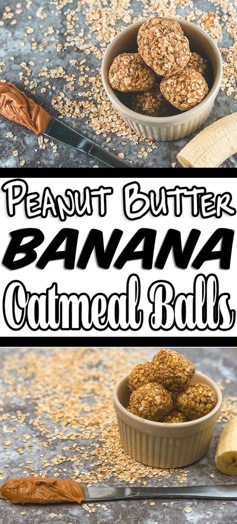 Peanut Butter Oatmeal Balls With Banana Peanut Butter Oatmeal Balls, Oatmeal Balls, Oatmeal Bites, Healthy Protein Snacks, Avocado Hummus, Fat Bomb, Healthy Food Facts, Fat Bomb Recipe, Peanut Butter Honey