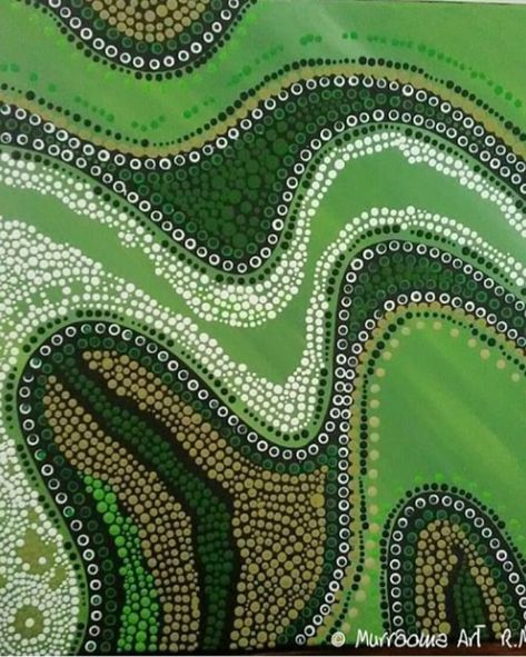 Green Aboriginal Art, Textiles Inspiration, Aboriginal Art Dot Painting, Becoming A Tattoo Artist, Aboriginal Dot Painting, Aboriginal Dot Art, Aboriginal Painting, Maori Art, Aboriginal Artwork