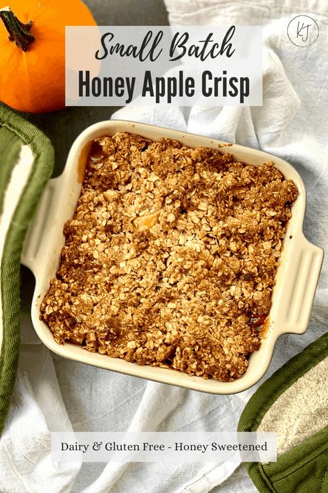 Honey Apple Crisp, Dairy Free Apple Crisp, Best Apples For Baking, Kelly Jones, Baking Pies, Healthy Apple Crisp, Honey Crisp, Small Batch Baking, Philadelphia Sports