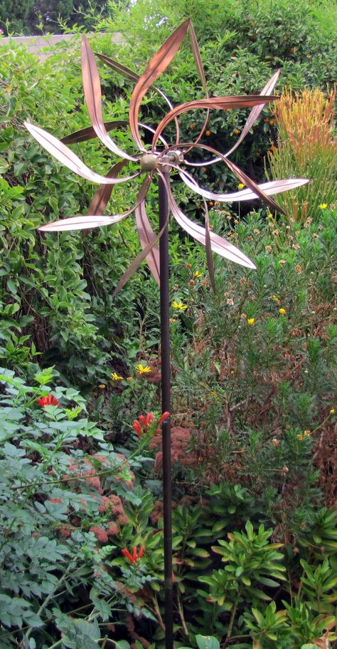 Stanwood Wind Sculpture Kinetic Copper Wind Sculpture, Dual Spinner Dancing Willow Leaves: Amazon.ca: Patio, Lawn & Garden Copper Wind Spinners, Kinetic Wind Spinners, Rock Cairn, Willow Leaves, Garden Spinners, Metal Wind Spinners, Wind Sculptures, Willow Leaf, Kinetic Sculpture