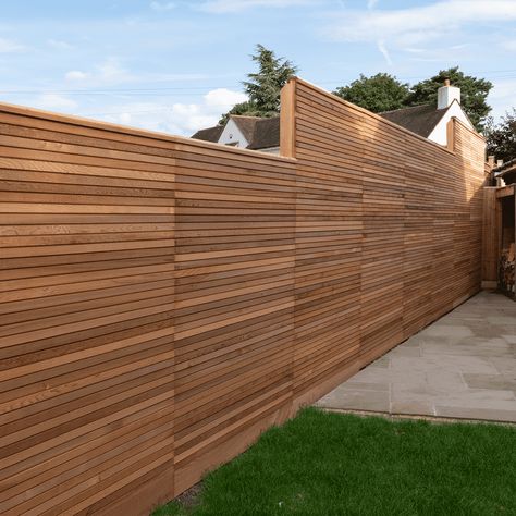 Red Cedar Fence Panel - Privacy Slim - Contemporary Fencing Driveway Ideas Cheap, Privacy Screen Ideas, Contemporary Fencing, Cheap Privacy Fence, Slatted Fence Panels, Cedar Fencing, Diy Driveway, Architectural Detailing, Diy Privacy Fence