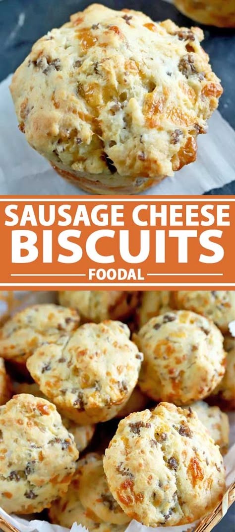 Sausage Cream Cheese, Sausage Biscuits, Easy To Make Breakfast, Lunch Items, Flaky Biscuits, Bisquick Recipes, Cheddar Biscuits, Cheese Biscuits, Biscuits Easy