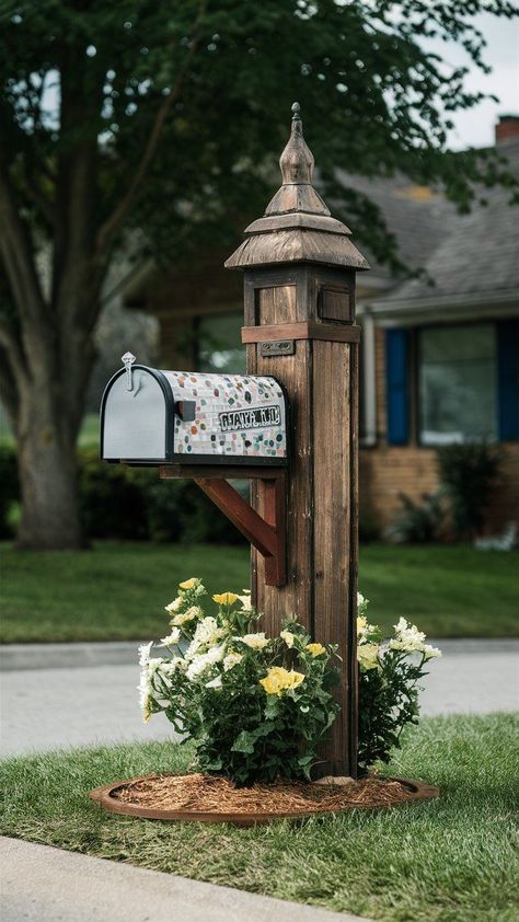 Discover 10 unique mailbox ideas that will make your home stand out. From themed designs to custom-made creations, these ideas will add a distinctive touch to your curb appeal. Creative Mailbox Ideas, Farmhouse Mailboxes, Country Mailbox, Wood Mailbox, Creative Mailbox, Rustic Mailboxes, Diy Reclaimed Wood, Unique Mailboxes, Mailbox Ideas