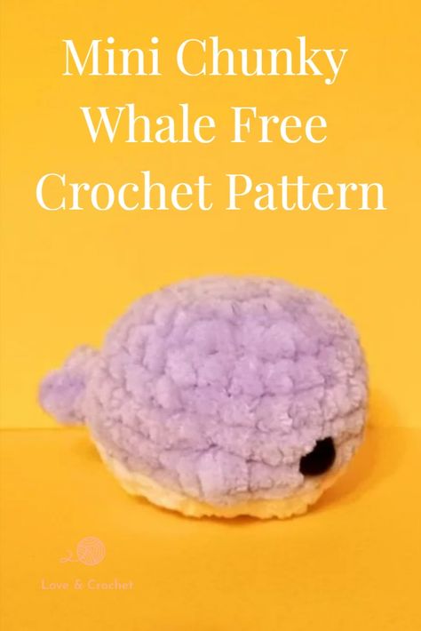 Mini Crocheted Whale Crochet Pattern Chunky Yarn, Chunky Wool Crochet, Yarn Animals, Crochet Granny Squares, One Skein Crochet, Scrap Yarn Crochet, Octopus Crochet Pattern, Crochet Whale, Fast Crochet