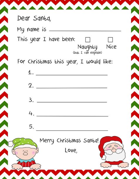 Christmas Letter to Santa - NorthPoleChristmas.com Christmas Note Paper, Christmas List Printable, Kids Christmas List, Christmas Letter Template, Santa Letters, Santa Template, Santa Letter Template, Santa Letter Printable, Letters To Santa