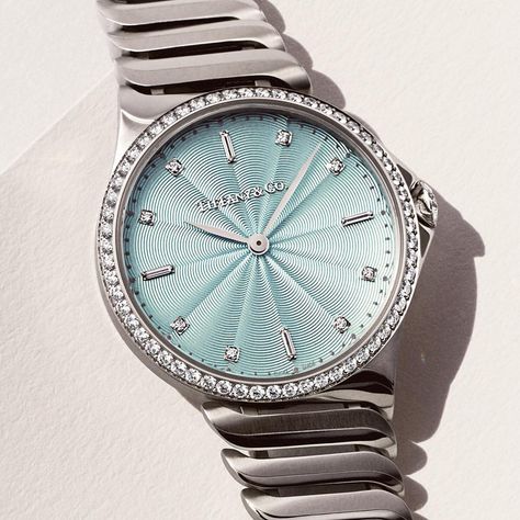 12.1k Likes, 139 Comments - Tiffany & Co. (@tiffanyandco) on Instagram: “Meet our newest watch: Tiffany Metro. For a true personal touch, the crown diamond of each watch is…” Tiffany Watches, Tiffany Color, Happy Wife Happy Life, Wrist Game, Trendy Gifts, Tiffany Style, Tiffany And Co, Beautiful Watches, Trendy Jewelry