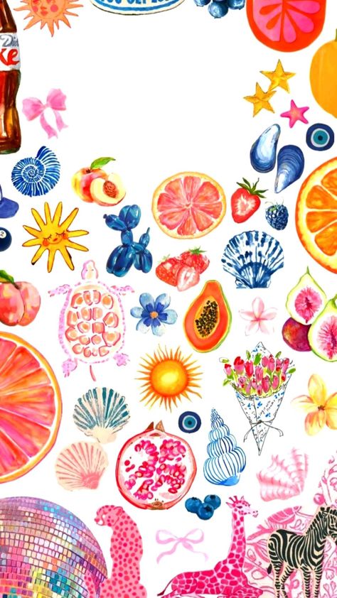 Fruity Wallpapers Aesthetic, Fitbit Background, Iphone Summer Wallpaper, July Wallpaper Iphone, Cute Summer Wallpaper Iphone, Summer Homescreen, Summer Prints Wallpaper, Watermelon Wallpaper, Ipad Pro Wallpaper