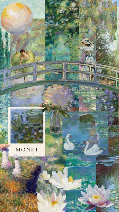 claude monet🪷💐🌷🌊 Claude Monet Artist Study, Claude Monet Inspired Wedding, Claude Monet Gcse Sketchbook, Claude Monet Wallpaper Iphone, Claude Monet Artist Research Gcse, Claude Monet Background, Claude Monet Portrait, Claude Monet Wallpaper, Monet Wallpaper