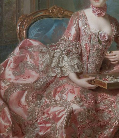 Rococo Aesthetic, Madame Pompadour, Double Portrait, Dresses Details, Rococo Dress, Rococo Art, Old Dress, 18th Century Dress, Rococo Fashion