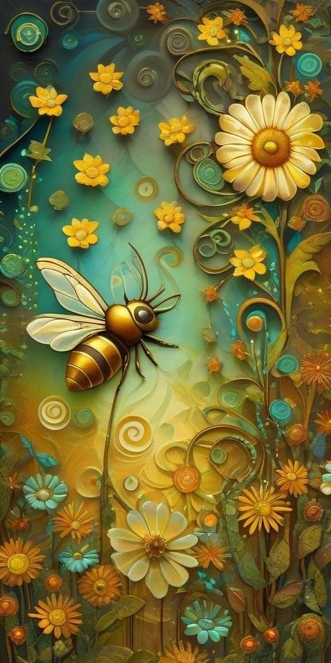 Bee Iphone Wallpaper, Bumble Bee Wallpaper, Bees Phone Wallpaper, Bee Background Iphone Wallpapers, Bee And Flower Wallpaper, Sunflower And Bee Wallpaper, Bumble Bee, Wallpaper Backgrounds, Iphone Wallpaper