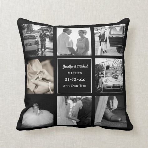 Where It All Began Romantic Valentines Day Couples Lumbar Pillow | Zazzle.com Dark Blue Throw Pillows, Photo Collage Wedding, Wedding Photo Collage, Wedding Vow Renewal, Wedding Photo Gift, Family Tree Photo, Black Throw Pillow, Photo Collage Gift, Black Throw Pillows