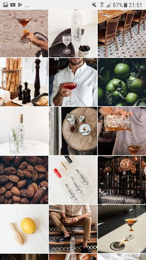 Fine Dining Instagram Feed, Chef Instagram Feed, Instagram Feed Ideas Restaurant, Restaurant Instagram Feed Design, Food Instagram Feed Layout, Restaurant Instagram Feed, Restaurant Content, Cocktail Book Design, Instagram Feed Theme Layout