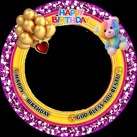 Share Chat Birthday Dp Frame, Happy Birthday Dp Frame, Sharechat Birthday Dp Frame, Birthday Dp Frame, Birthday Round Frame, Birthday Dp, Happy Birthday Logo, Flower Stationary, Birthday Background Design