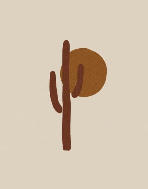 Cactus Illustration Art, Desert Graphic Design, Sedona Art, Western Graphic Design, Simplistic Art, Desert Pattern, Desert Aesthetic, Cactus Illustration, Cowboy Theme