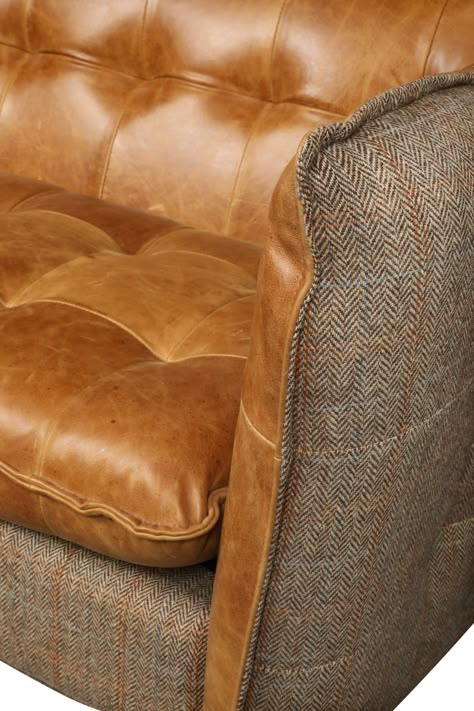 Harris Tweed and buttery soft leather combined in a mouth watering combination.