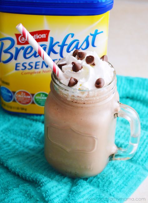 Breakfast Chocolate Milkshake Smoothie at artsyfartsymama.com #BreakfastEssentials #easyrecipe Carnation Instant Breakfast, Milkshake Smoothie, Breakfast Chocolate, Breakfast Essentials, Smoothie Breakfast, Breakfast Shakes, Instant Breakfast, Smoothies And Shakes, Chocolate Smoothie