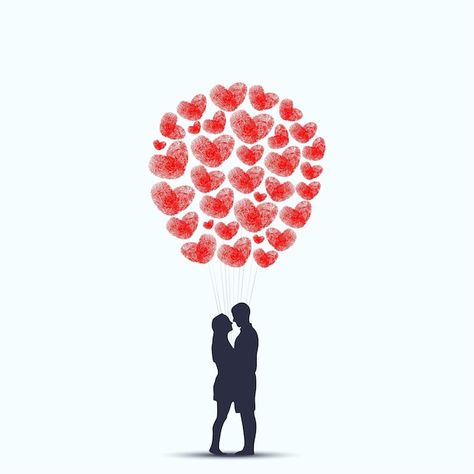 Red hearts balloon couple finger print | Premium Vector #Freepik #vector #love-cartoon #happy-heart #cartoon-couple #cute-couple Couple Finger Print, Heart Cartoon, Cartoon Couple, Finger Print, Heart Balloons, Wedding Favors For Guests, Happy Heart, Red Hearts, Vector Photo