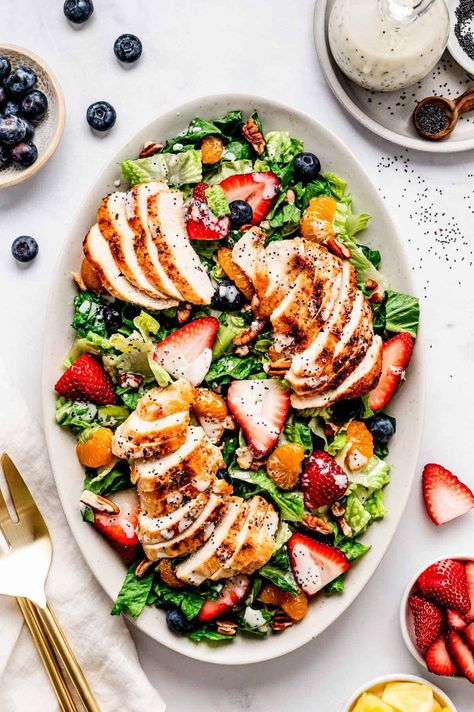 Copycat Panera Strawberry Poppyseed, Panera Strawberry Poppyseed Salad, Copycat Panera Bread, Poppyseed Salad Dressing, Strawberry Poppyseed Salad, Panera Salad, Bread Strawberry, Poppyseed Salad, Girls Luncheon