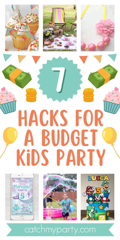 Bday Party Checklist, Budget Kids Birthday Party, Party Hacks Diy, Party Food Boxes, Budget Birthday Party, Kids Birthday Food, Cheap Birthday Party, Budget Birthday, Kids Birthday Party Food