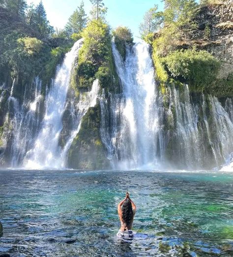 Burney Falls California, Burney Falls Ca, Northern California Aesthetic, California Waterfalls, Mother Gaia, Burney Falls, Waterpark, Vacation Places, Summer Dream