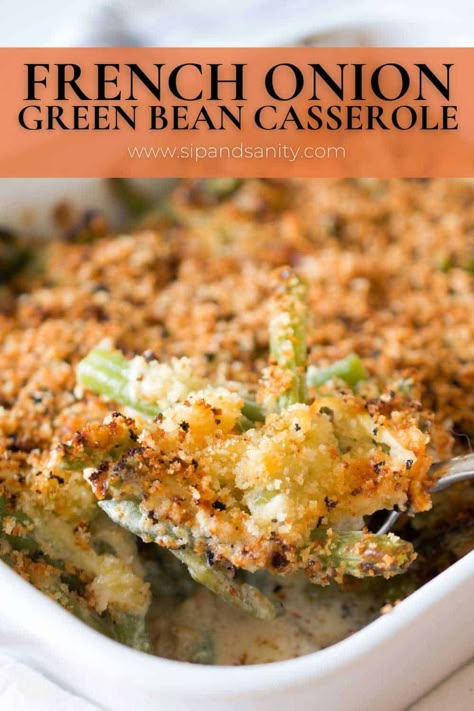 French Onion Side Dish, Carmelized Onion Green Bean Casserole, Gruyère Green Bean Casserole, Green Bean French Onion Casserole, French Onion Green Beans, French’s Fried Onion Green Bean Casserole, No Mushroom Green Bean Casserole, French Onion Beans, Green Bean Casserole Without Fried Onion