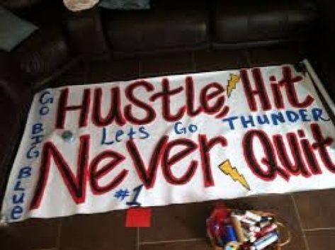 football spirit sayings - Google Search #volleyball #volleyball #posters Signs For Games, Football Game Signs, Run Through Signs, High School Football Posters, Cheerleading Signs, Football Locker Decorations, Softball Sign, Softball Posters, School Spirit Posters