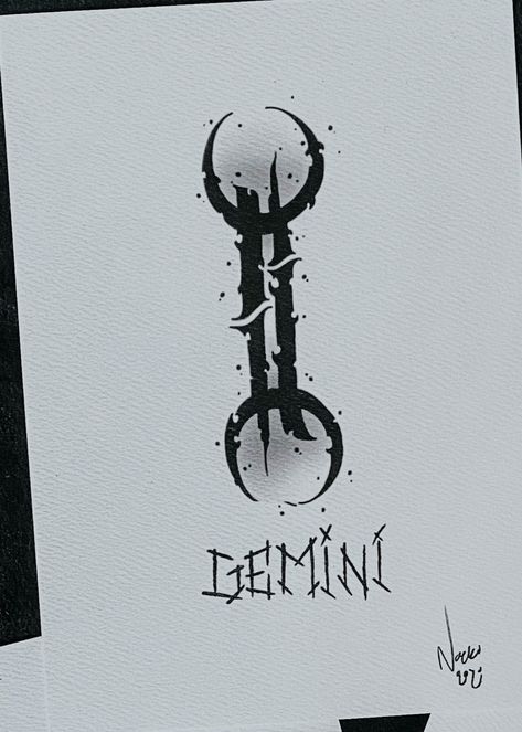 Gothic Gemini Tattoo, Gemini Sketch, Gemini Art Tattoo, Gemini Symbol Tattoo, Gemini Tattoo For Men, Gemini Inspired Tattoos, Zodiac Gemini Art, Back Tattoos For Guys Upper, Band Tattoos For Men