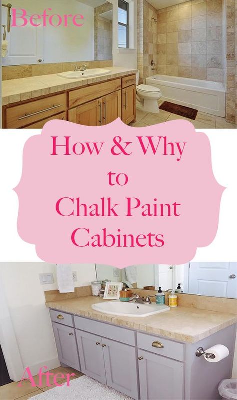 How and Why to Chalk Paint Cabinets by Happy Chapter Chalk Paint Cabinets, Chalk Paint Kitchen Cabinets, Chalk Paint Kitchen, Painted Vanity Bathroom, Paint Cabinets, Bathroom Cabinets Diy, Painting Bathroom Cabinets, Refinish Kitchen Cabinets, Chalk Paint Projects