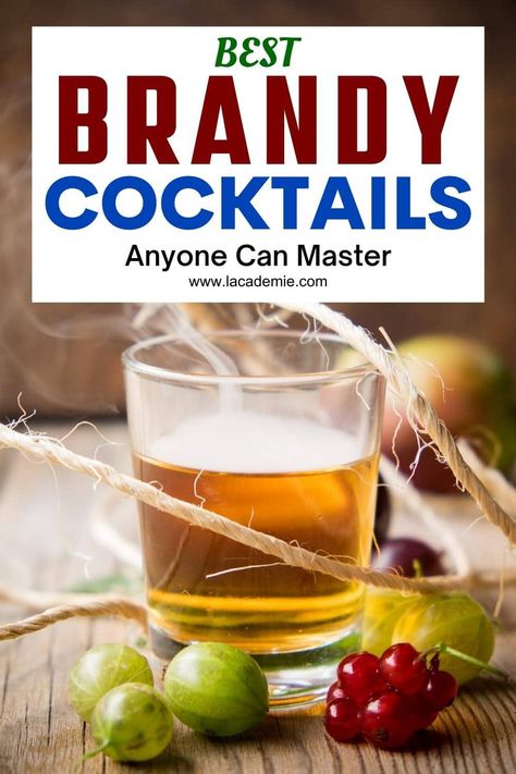 20+ Best Brandy Cocktails Anyone Can Master Brandy Cocktail Recipes, Hot Apple Cider Cocktail, Brandy Alexander Cocktail, Brandy Slush, Brandy Drink, Brandy Sour, Brandy Old Fashioned, Pear Brandy, Brandy Alexander