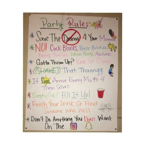 Party Rules Poster Funny, Party Rules Poster, Party Rules, Party Funny, Keep It Classy, Find Someone Who, Game Night, Family Game Night, 16th Birthday