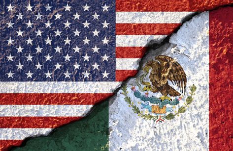 Cracked Wall, Mexico Flag, Background Texture, Photo Background, Usa Flag, Premium Photo, 1 Million, Flag, Stock Photos