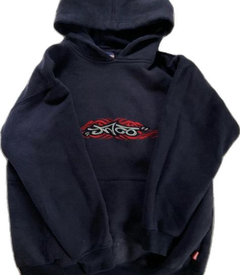 RED BLUE JNCO HOODIE Y2K 2000S Looks Hip Hop, Fits Clothes, Swaggy Outfits, Mode Inspo, 가을 패션, Looks Style, Mode Inspiration, Dream Clothes, Victoria Beckham