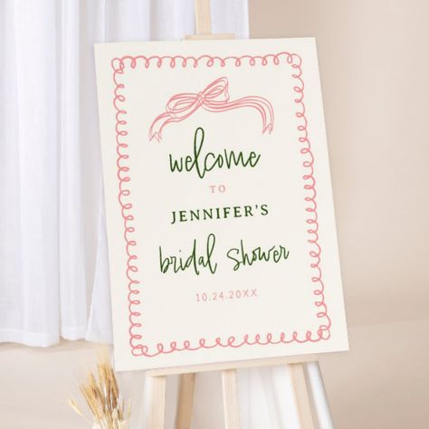 Pink and Green Colorful Bridal Shower Welcome Foam Board Bridal Shower Pink And Green, Pink And Green Bridal Shower, Bridal Lunch, Green Bridal Showers, Bridesmaid Luncheon, Birthday Events, Bridal Tea, Pink Bridal Shower, Bridal Shower Welcome Sign