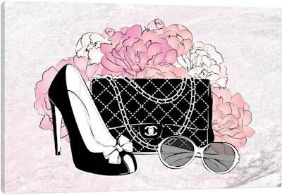 Chanel Shopping, Valentino Heels, Pearl Logo, Purple Mattress, Chanel Pearl, Bag Illustration, Dior Saddle, Louboutin Heels, Boutique Logo