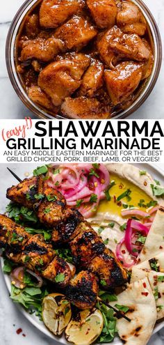 Swarma Chicken Shawarma Marinade, Chicken Swarma Ideas, Lebanese Bbq Ideas, Middle Eastern Sauce Recipes, Hummus Bowl Chicken, Greek Chicken Shawarma Recipe, Schwarma Marinade, Swarma Chicken Sauce, Middle Eastern Grilled Chicken