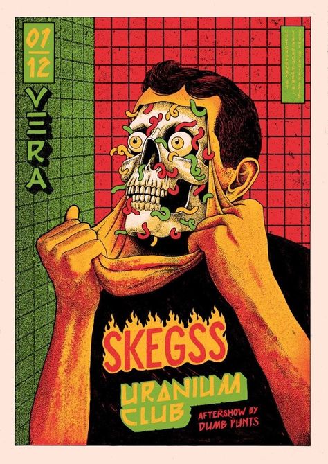 Skegss Aesthetic, Skegss Poster, Punk Artwork, Image Halloween, Punk Poster, Weekly Inspiration, Arte Punk, Punk Art, Design Fields