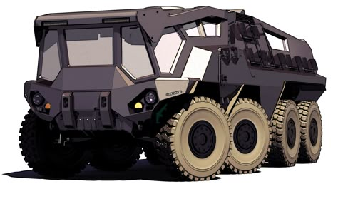 Remake of early created concept Sci Fi Truck Concept Art, Truck Concept Art, Zombie Vehicle, Truck Concept, Military Car, Mobile Command Center, Military Robot, Vehicle Concept, Future Transportation