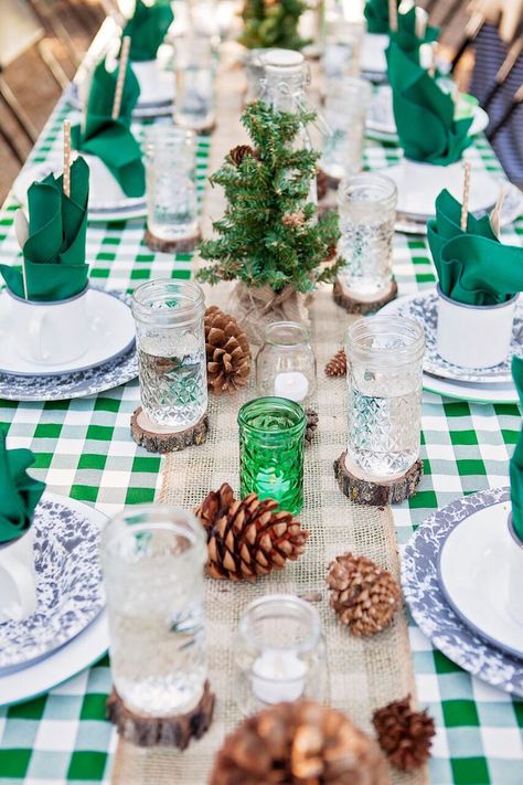 Kara's Party Ideas "Glamping" Glamorous Camping Party | Kara's Party Ideas Camping Birthday Party Table Decor, Camping Theme Party Decorations Table Settings, Camping Table Setting, Camping Birthday Table Decor, Camping Themed Table Decor, Camp Theme Table Decor, Camp Table Setting, Camp Birthday Party Decorations, Camp Party Table Decor