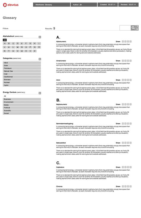Glossary (Pattern) on Behance Glossary Page Design, Glossary Design Layout, Glossary Design, Website Organization, Hydro Energy, Web Layout Design, Website Layout, Web Template, White Paper
