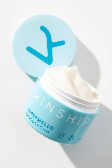 Kinship Supermello Hyaluronic Gel Cream Moisturizer | Anthropologie Routine Aesthetic, Cream Moisturizer, Marshmallow Root, Skincare Essentials, Dewy Skin, Collage Making, Skin Care Serum, Gel Moisturizer, Gel Cream